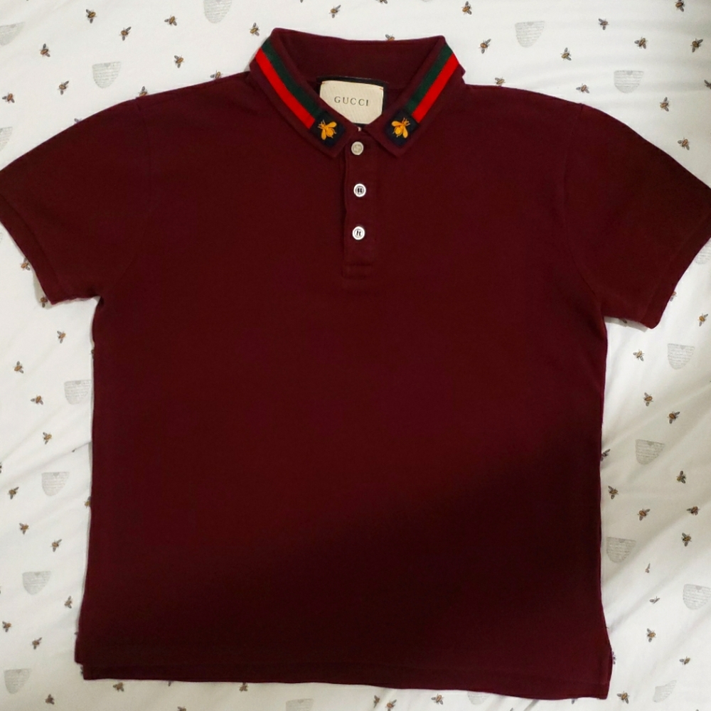 Gucci Polo. Burgandy. Size M